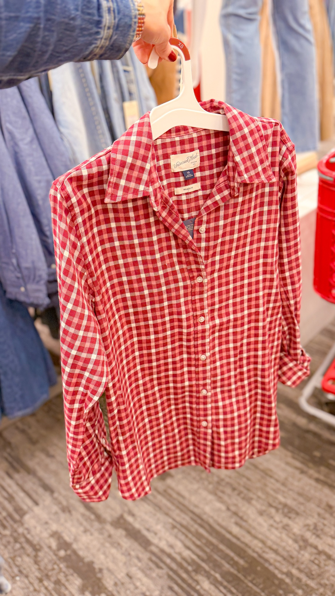 Plaid top for your wardrobe at Target!
