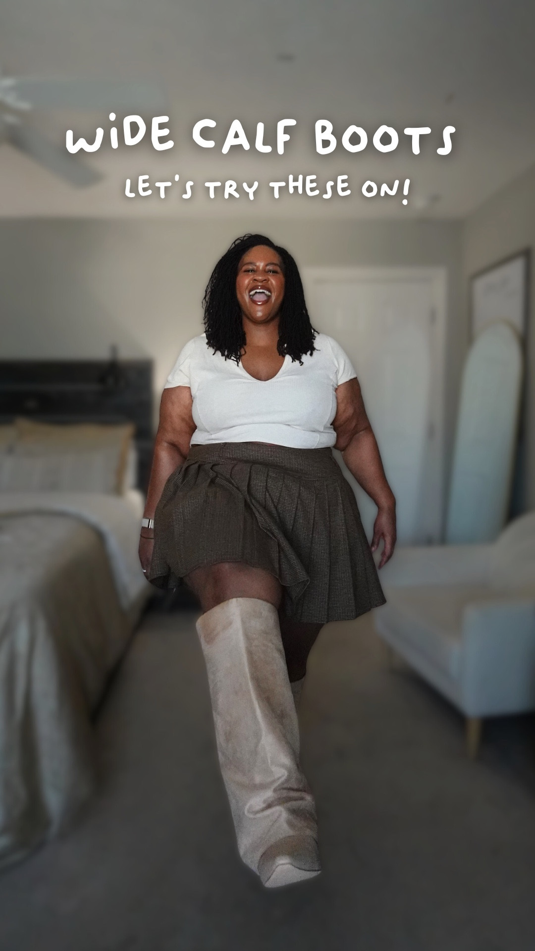 Yep, ima wear these ALL FALL LONG!! They are wide calf and wide foot friendly and go up to a size 13. I’m wearing a size 12. As for the brown pleated skort, I’m wearing a size 24. I linked to an alternative top. Enjoy!! 

#LTKPlusSize #LTKFallSale #LTKShoeCrush