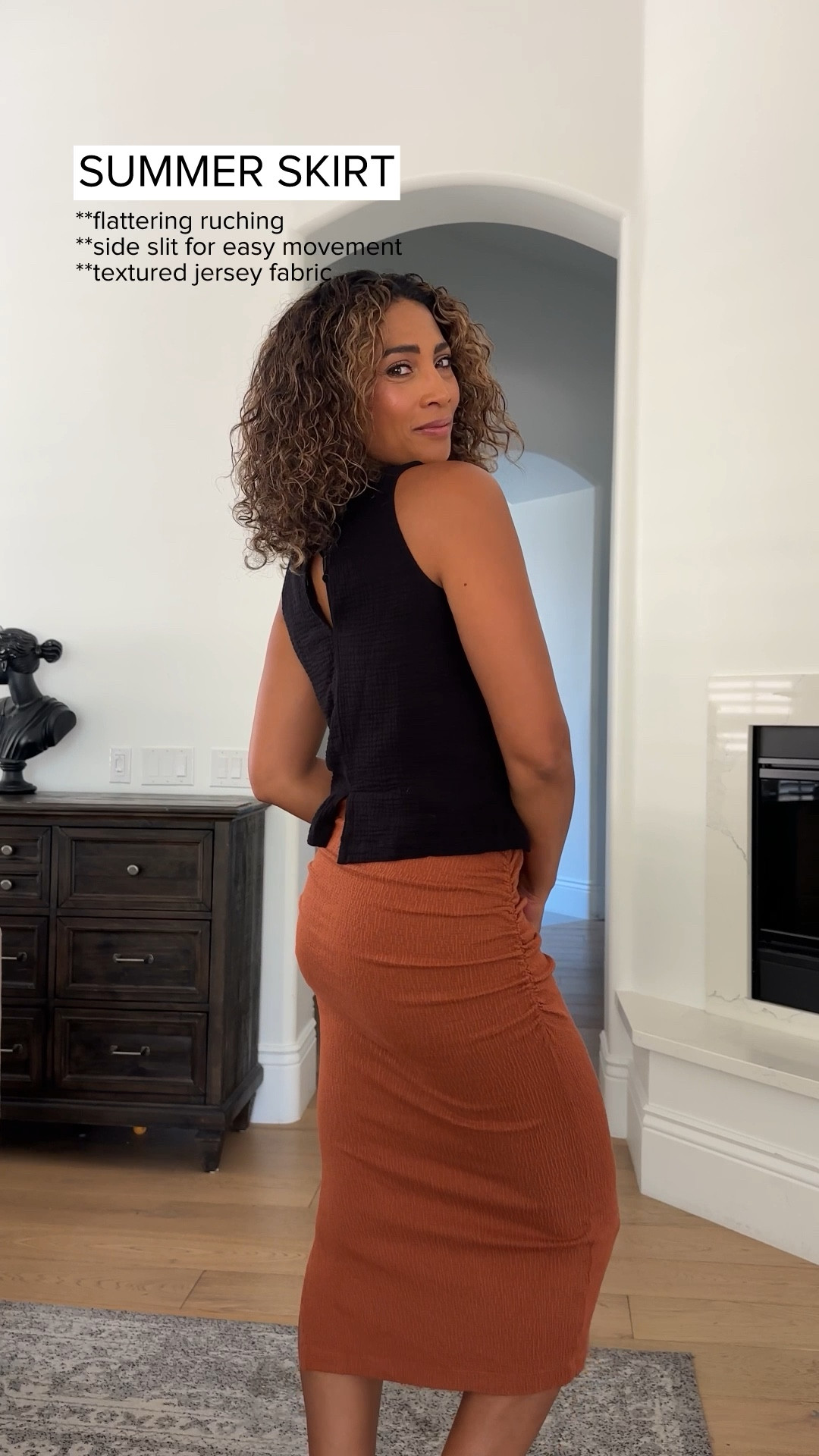 SUMMER WADROBE STAPLE//this flattering skirt will work for anything on your calendar!! Dress it up or down and wear through fall with boots!! Fits true to size.

#skirt #skirts #summer #outfitinspo #closetstaple #styleover40 #momstyle

#LTKVideo #LTKFindsUnder100 #LTKStyleTip