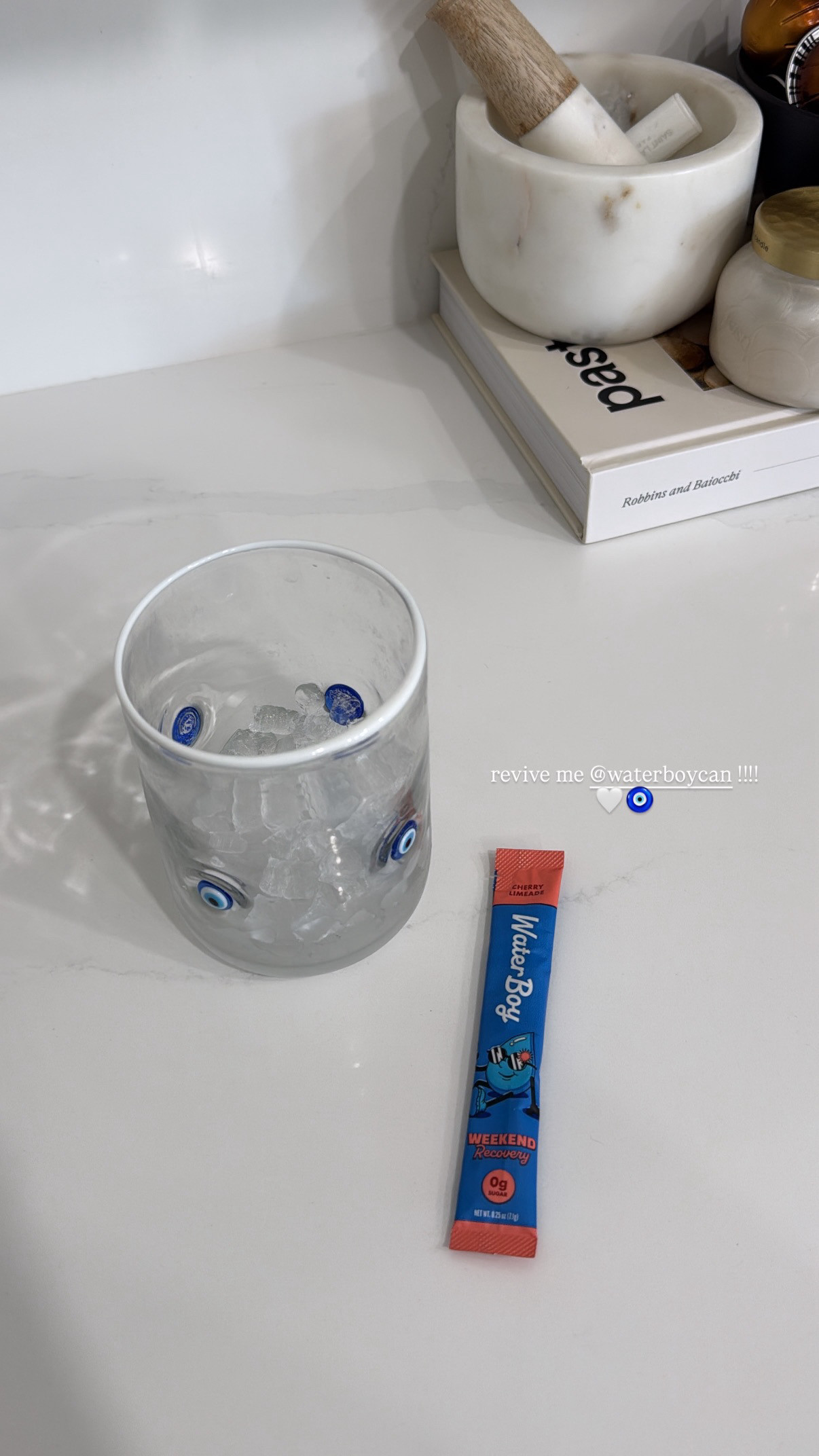 drinking waterboy hydration electrolytes (found at target) in my favorite glass  

 #LTKFestival #LTKselfcare #LTKSaleAlert