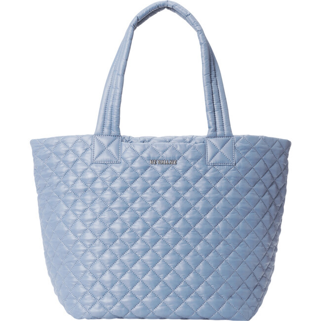 MZ Wallace | Women's Medium Metro Deluxe Crossbody Strap Tote Bag, Stone Blue | Maisonette | Maisonette