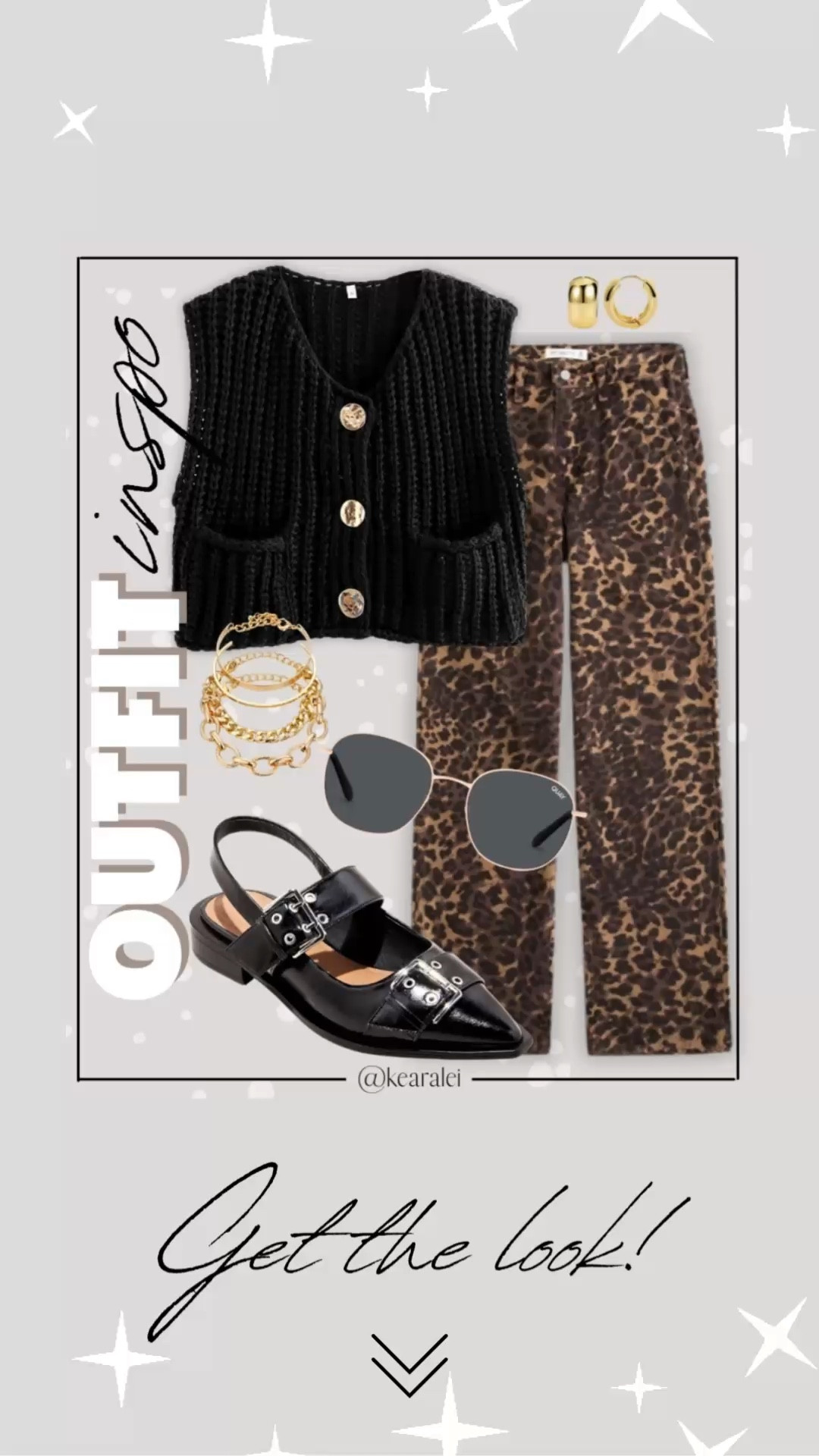 Spring outfits 2026 workwear outfit teacher outfits business casual work clothes Free People inspired outfit looks for less Amazon fashion affordable outfits black chunky short sleeve cardigan gold buttons sweater vest cardigan mock neck sweater shirt knit top with leopard print pants wide leg pants black leather pointed toe buckle flats shoes boho outfit casual mom outfit momiform business casual teacher outfit teaching workwear office work wear outfits || #freepeople #boho #amazon #walmart #target #fashion #fall #teacher
.
.
deals sales sale alert Amazon fashion, teacher outfits, business casual, casual outfits, neutrals, street style, Midi skirt, Maxi Dress, Swimsuit, Bikini, Travel, skinny Jeans, Puffer Jackets, Concert Outfits, Cocktail Dresses, Sweater dress, Sweaters, cardigans Fleece Pullovers, hoodies, button-downs, Oversized Sweatshirts, Jeans, High Waisted Leggings, dresses, joggers, fall Fashion, winter fashion, leather jacket, Sherpa jackets, Deals, shacket, Plaid Shirt Jackets, apple watch bands, lounge set, Date Night Outfits, Vacation outfits, Mom jeans, shorts, sunglasses, Disney outfits, Romper, jumpsuit, Airport outfits, biker shorts, Weekender bag, plus size fashion, Stanley cup tumbler, boots booties tall over the knee, ankle boots, Chelsea boots, combat boots, pointed toe, chunky sole, heel, high heels, mules, clogs, sneakers, slip on shoes, Nike, adidas, vans, dr. marten’s, ugg slippers, golden goose, sandals, high heels, loafers, Birkenstocks, Steve Madden Target, Abercrombie and fitch, Nordstrom


#LTKSeasonal #LTKWorkwear #LTKootd