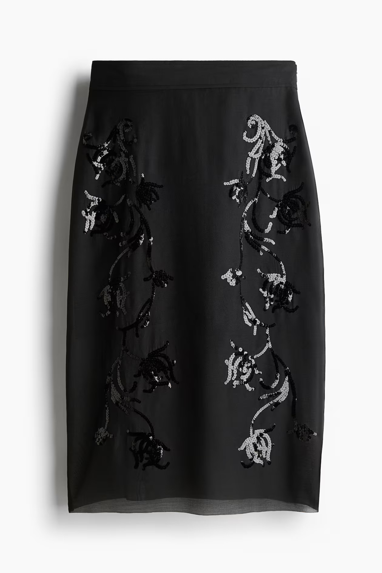 Organzarock mit Pailletten | H&M (DE, AT, CH, NL, FI)