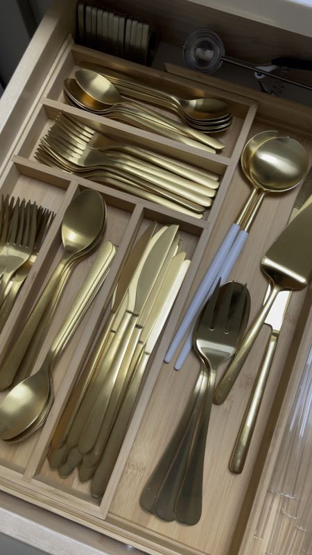 Best drawer in the kitchen 😍

Gold flatware, gold steak knives, utensil drawer

#LTKhome