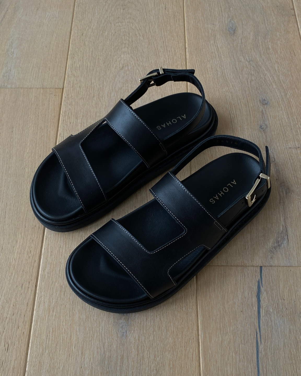 Lorelei Black Leather Sandals curated on LTK