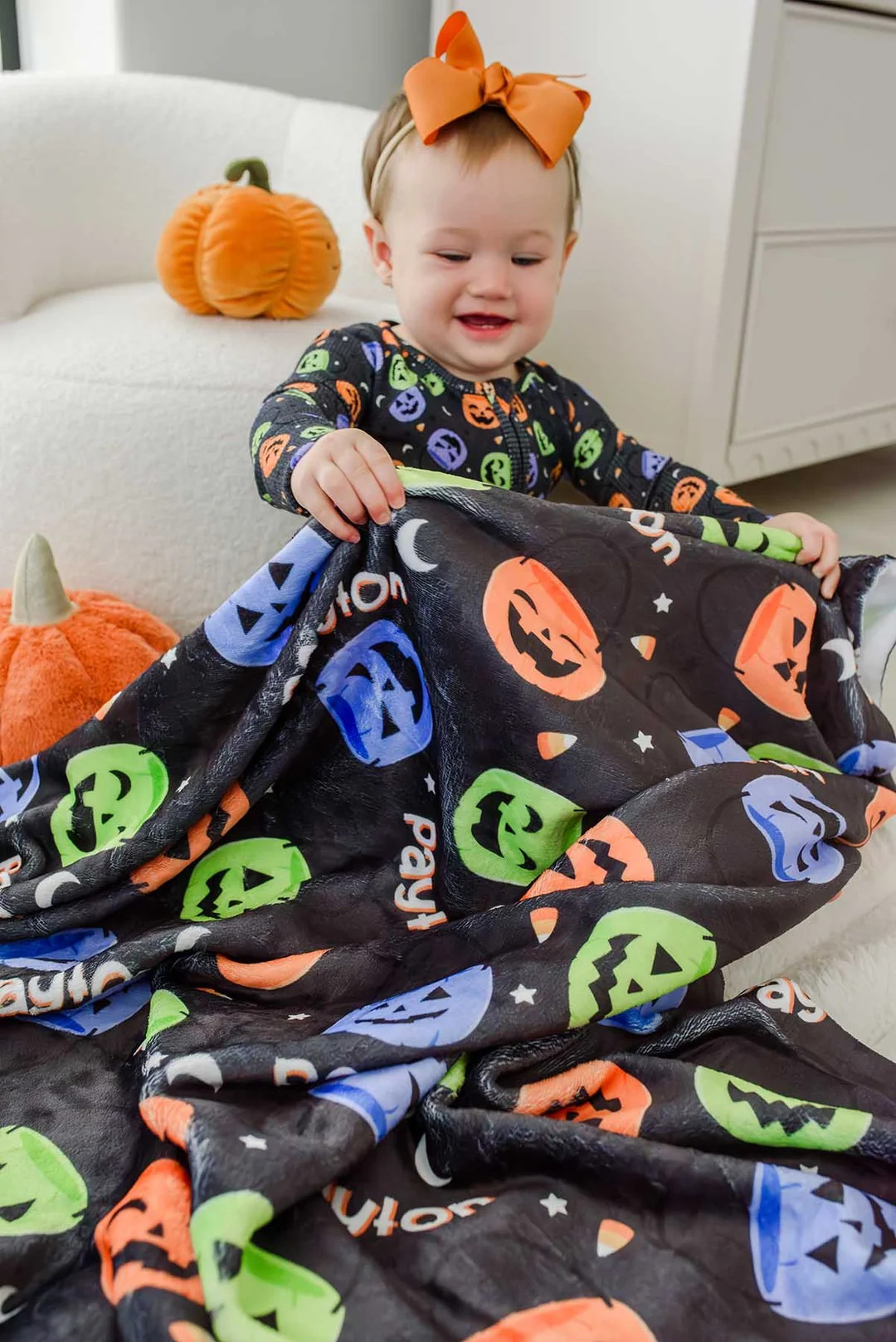 Personalized Halloween Blanket | Candy Crawl | Caden Lane