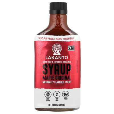 Lakanto Maple Original Syrup, Monk Fruit & Erythritol Sweetened, 13 fl oz (384 ml) | Target