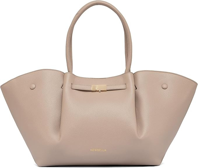 NEWBELLA Women's Vegan Leather Tote Bag, 15L Large Capacity Bag, Vintage Hobo Shoulder Purse with... | Amazon (US)