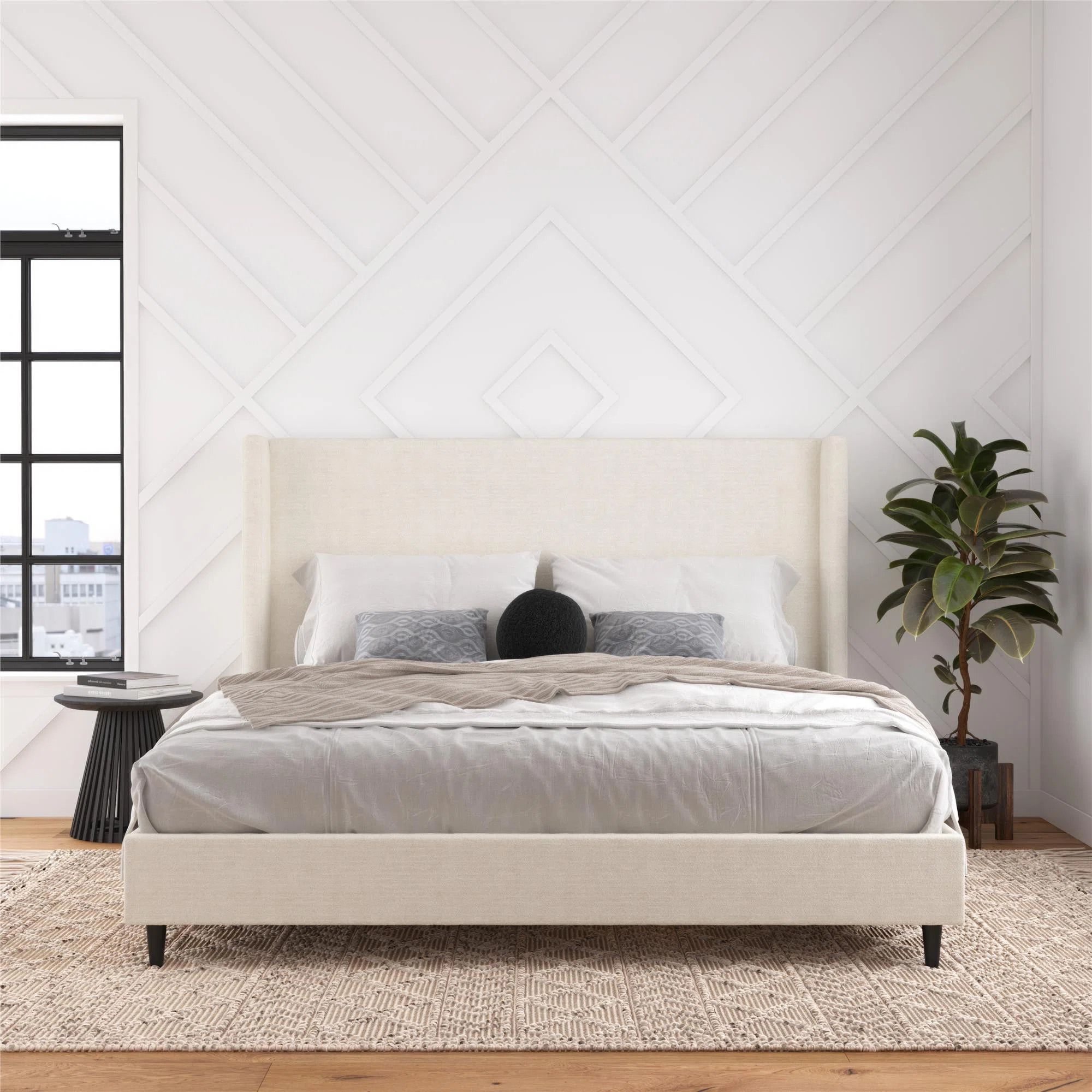 Ana King Upholstered Wingback Bed | Wayfair North America