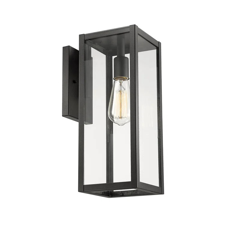Bellefield Black 15'' H Outdoor Wall Lantern | Wayfair North America