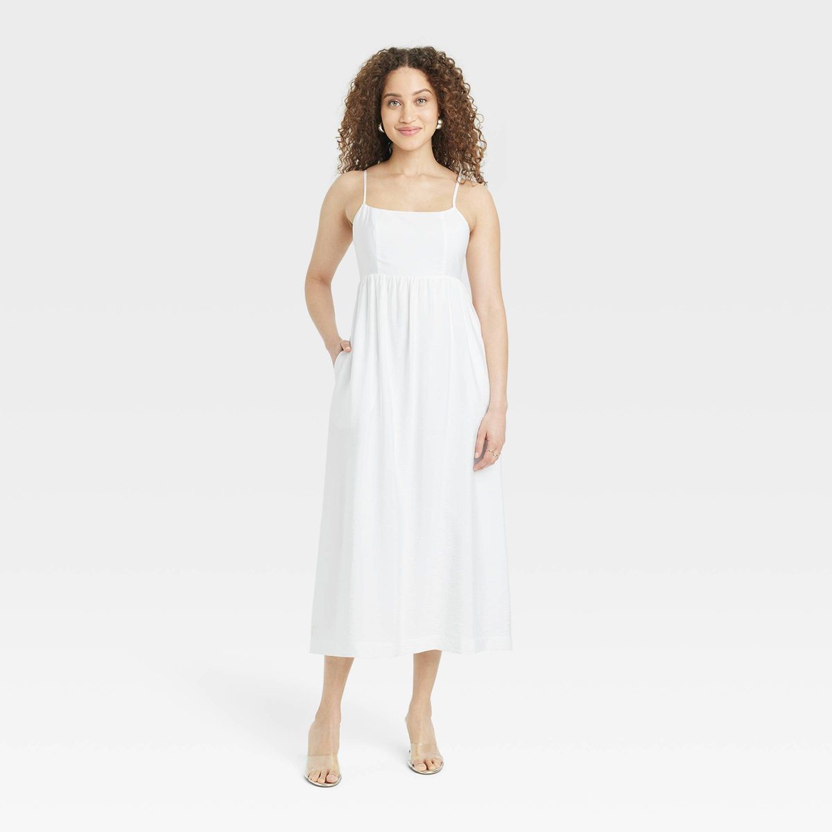 Women's Best Ever Midi Dress - A New Day™ White M | Target