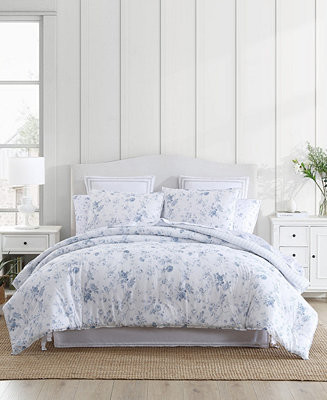 Belinda Cotton Reversible 3 Piece Comforter Set, Full/Queen | Macy's