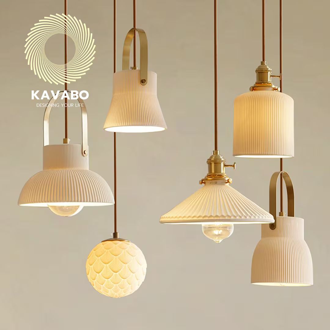 Japanese Ceramic Pendant Light, White Celling Light for Kitchen & dining, Chandelier lighting mor... | Etsy (US)