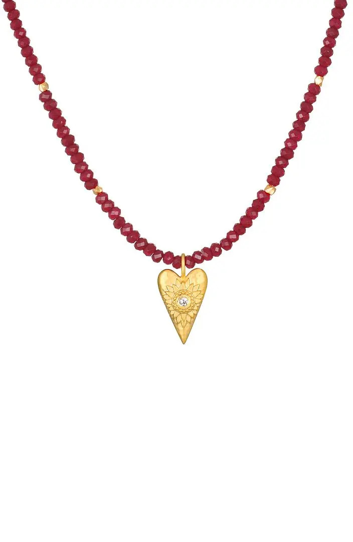 Healing Heart Red Onyx Heart Necklace (Women) | Nordstrom | Nordstrom