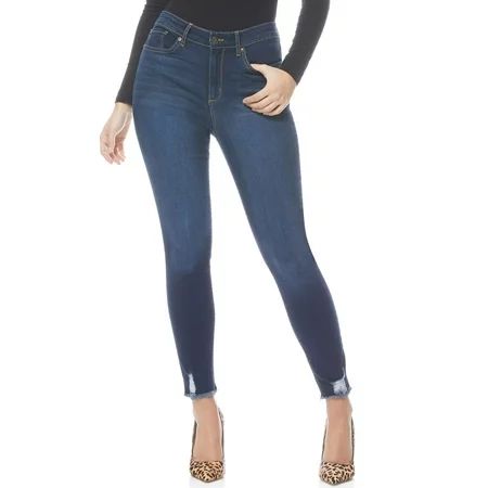 Sofia Jeans Rosa Curvy Ripped Hem High Waist Ankle Jean Women's | Walmart (US)