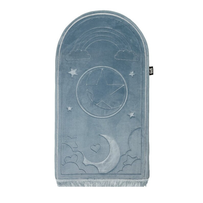 Light Blue Kids Prayer Mat | Luxury | Rainbow Design | Personalised | Etsy (US)