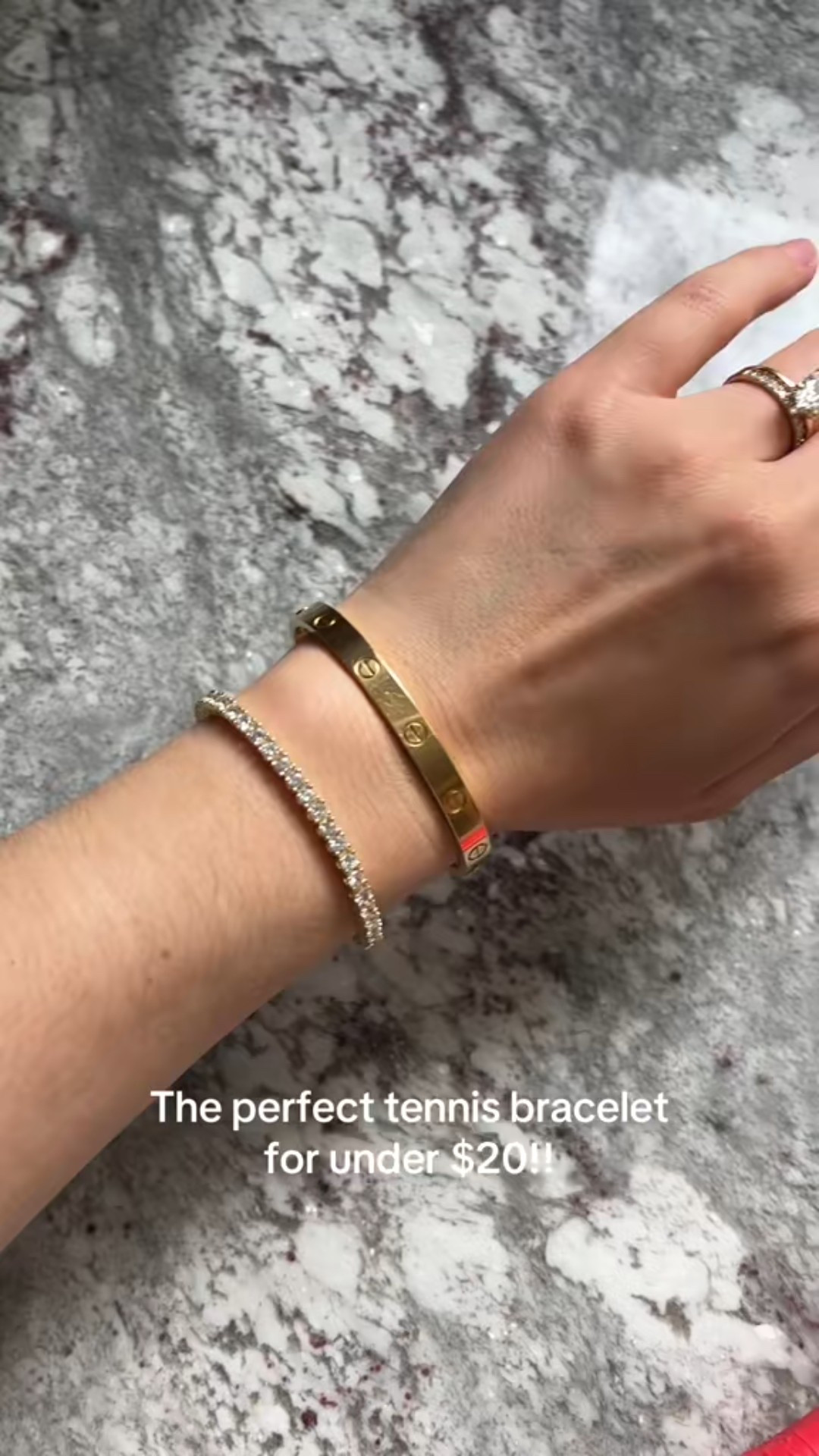 Tennis bracelet dupe for under $20! 

#LTKFindsUnder50 #LTKStyleTip #LTKWedding