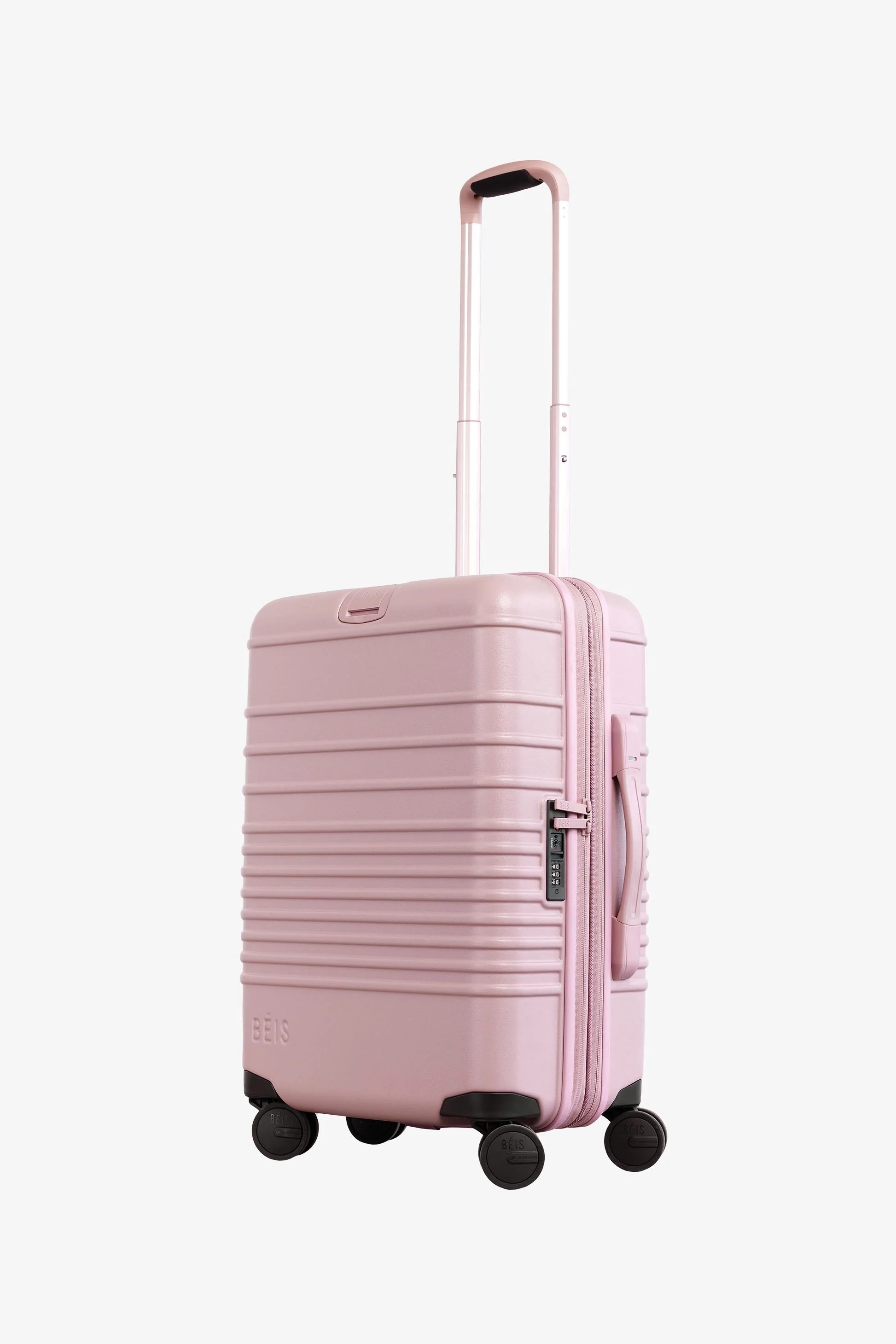 BÉIS 'The Carry-On Roller' in Atlas Pink - Pink Carry On Suitcase & Hard Shell Luggage | BÉIS Travel