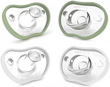 Nanobebe Baby Pacifiers 0-3 Month - Orthodontic, Curves Comfortably with Face Contour, Award Winn... | Amazon (US)