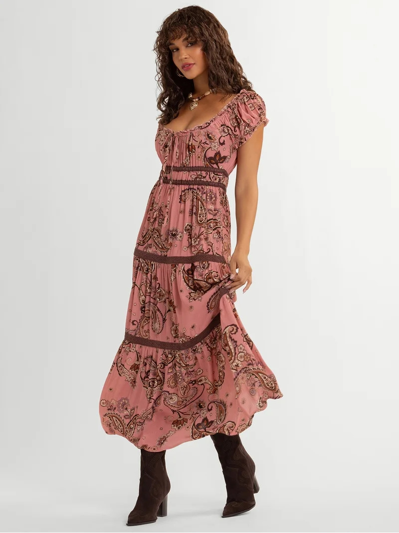 Jessica Simpson Women's Sienna Maxi Dress, Sizes XS-XL | Walmart (US)