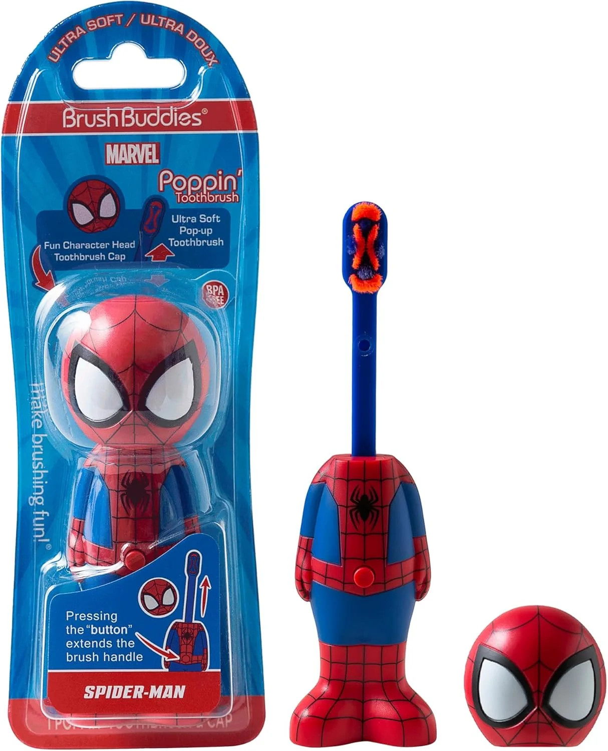 Brush Buddies Marvel Poppin’ Toothbrush, Spider-Man | Walmart (US)