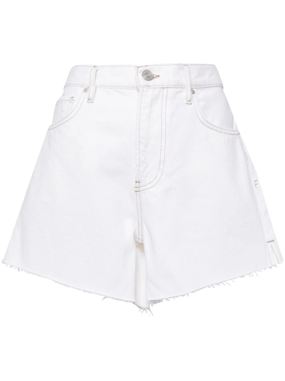 FRAME Le Super High shorts - White | Farfetch Global