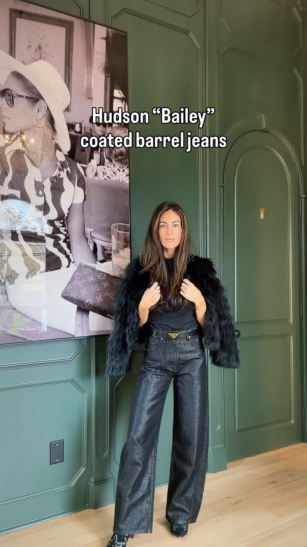 Wearing a size 24 in the Hudson Bay coated black barrel jeans. These are going to be a staple for me this winter season! These definitely run a little large. No stretch but there’s room!

#LTKHoliday