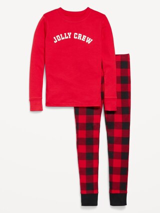 Gender-Neutral Graphic Snug-Fit Pajama Set for Kids | Old Navy (US)