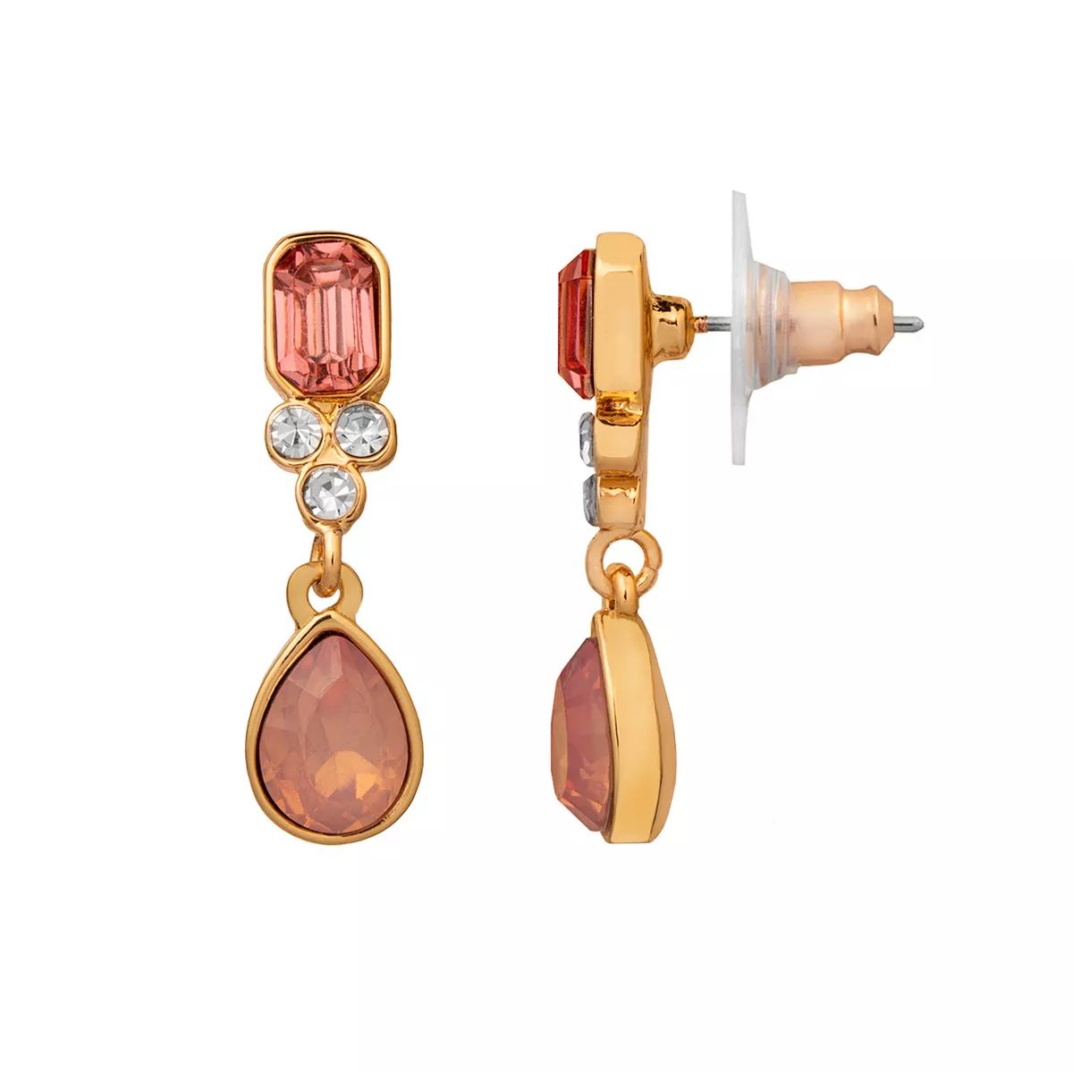 LC Lauren Conrad Gold Tone Stone Drop Earrings | Kohl's