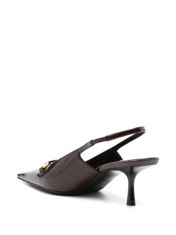 Saint Laurent 55mm Carine Slingback Pumps | Red | FARFETCH BE | Farfetch Global