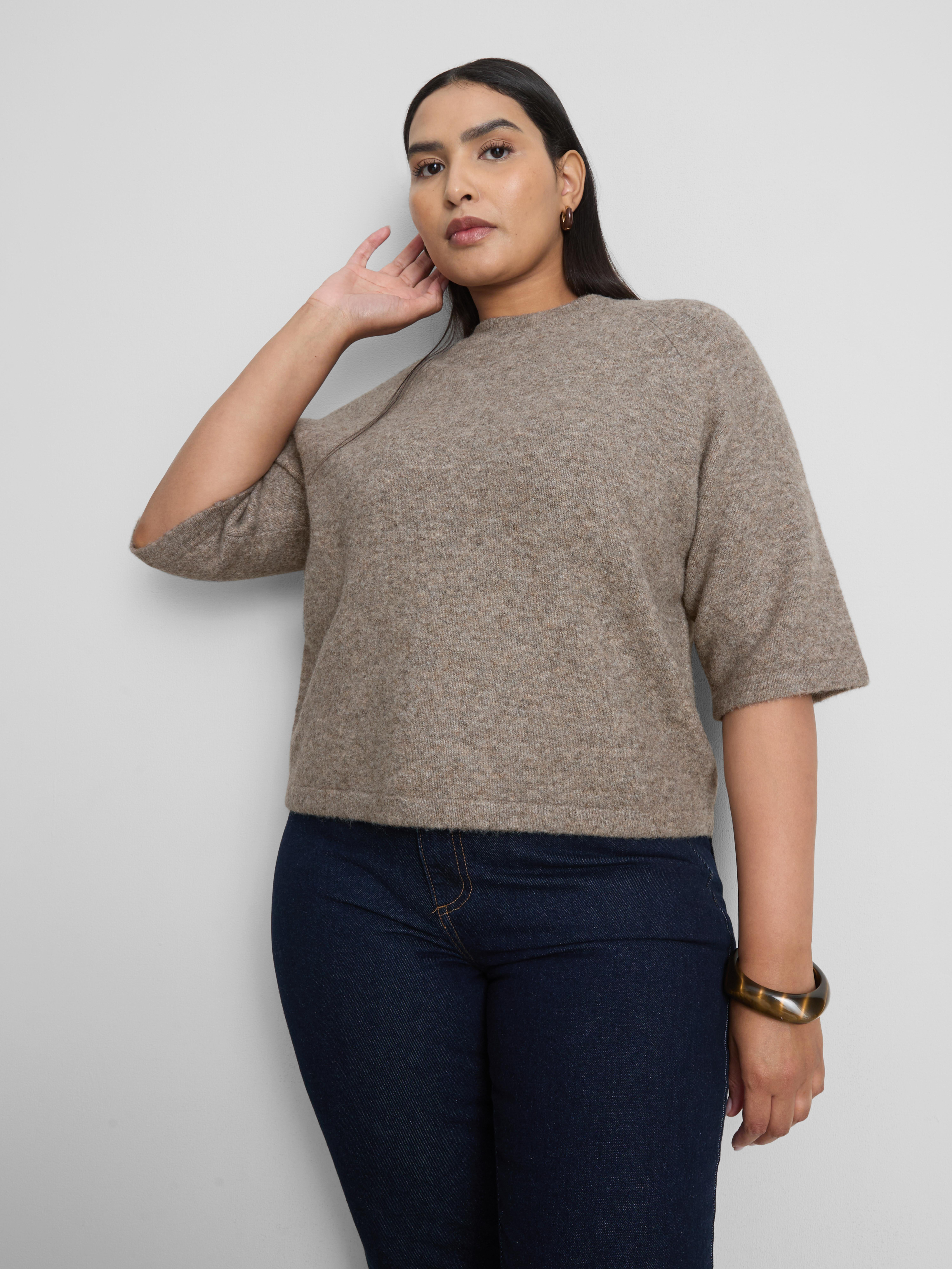 By Coleen Wool Blend Boxy Tee | Primark UK