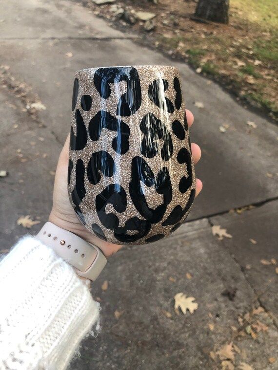 Cheetah wine glasses | Etsy (US)