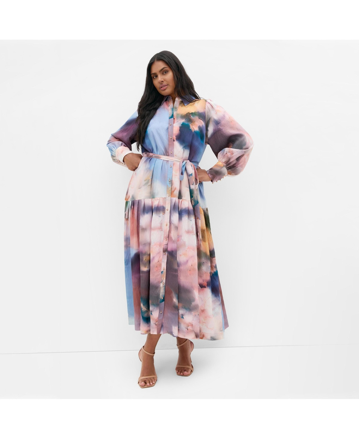City Chic Women's Haze Bloom Print Maxi Dress - Vintage bouquet | Macy's