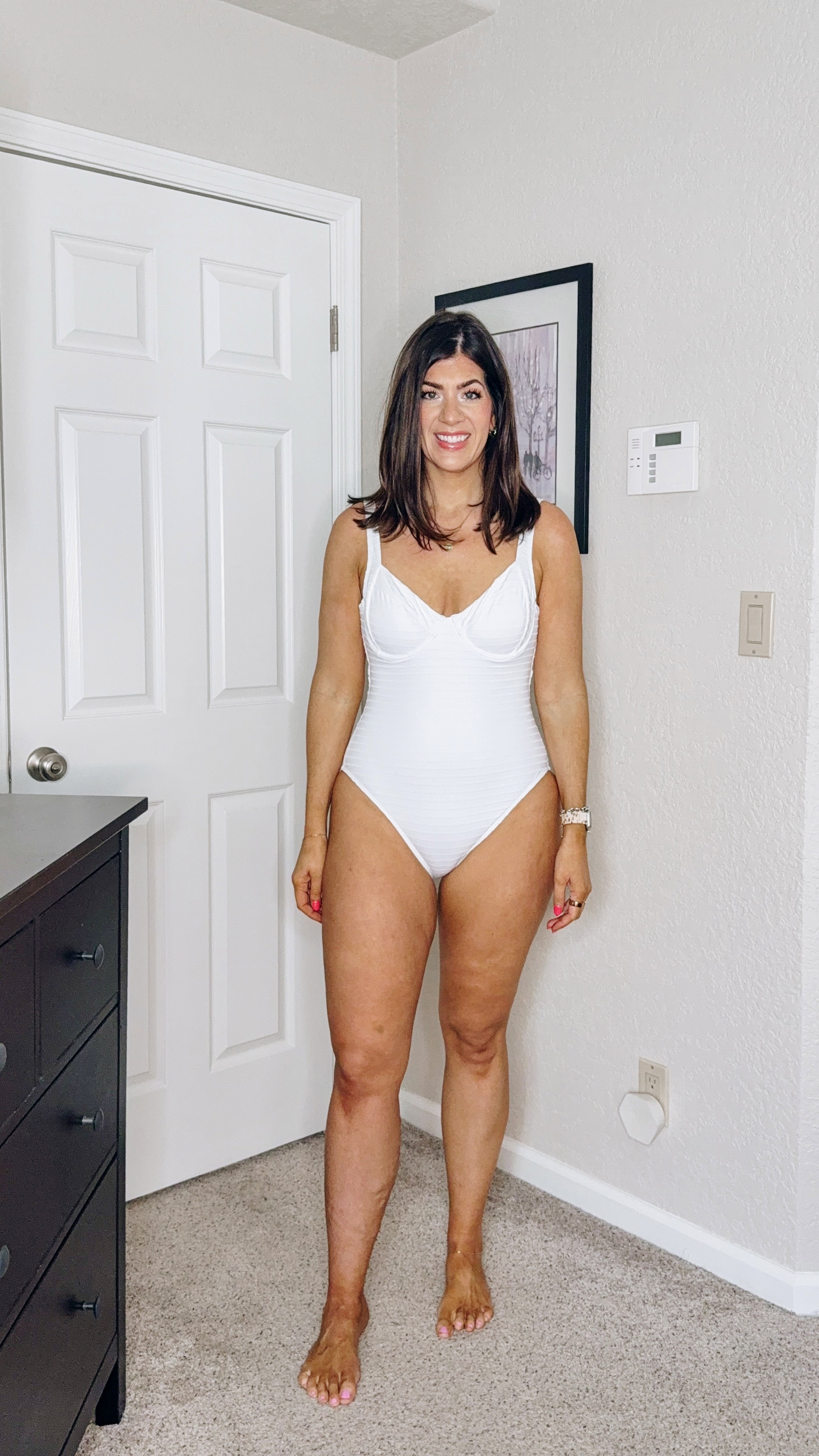 In a large one piece swim 

#LTKMidsize #LTKFindsUnder50 #LTKSwim