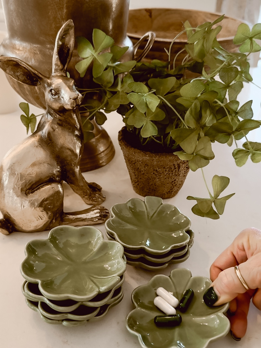 These shamrock dish trays are absolutely adorable. And since they come in a set of 8, you have an instant collection.  They can be used for not only jewelry, but as little dishes for smaller snacks, or as a reminder for vitamins that need to be taken later.  

 #LTKstorytime #LTKSeasonal #LTKHome