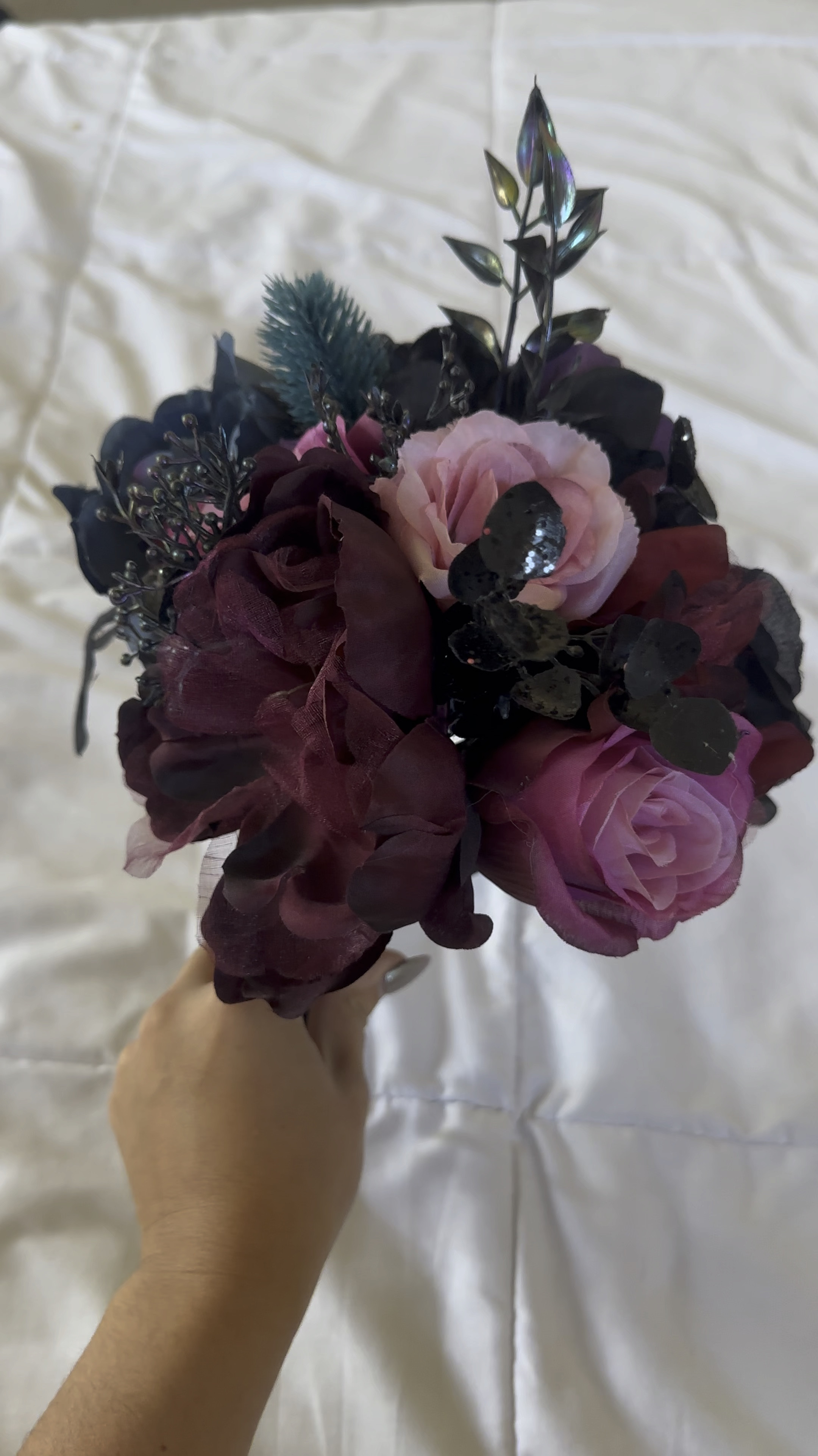 Perfect for Halloween decor! Plus it's 50% off right now. I took 2 bouquets and put them together to make it a little more fuller for my costume. 

#halloweencostume #zombiebride #halloweendecor #halloween #diyhalloween #halloweenfloral

#LTKHalloween #LTKParties #LTKHoliday