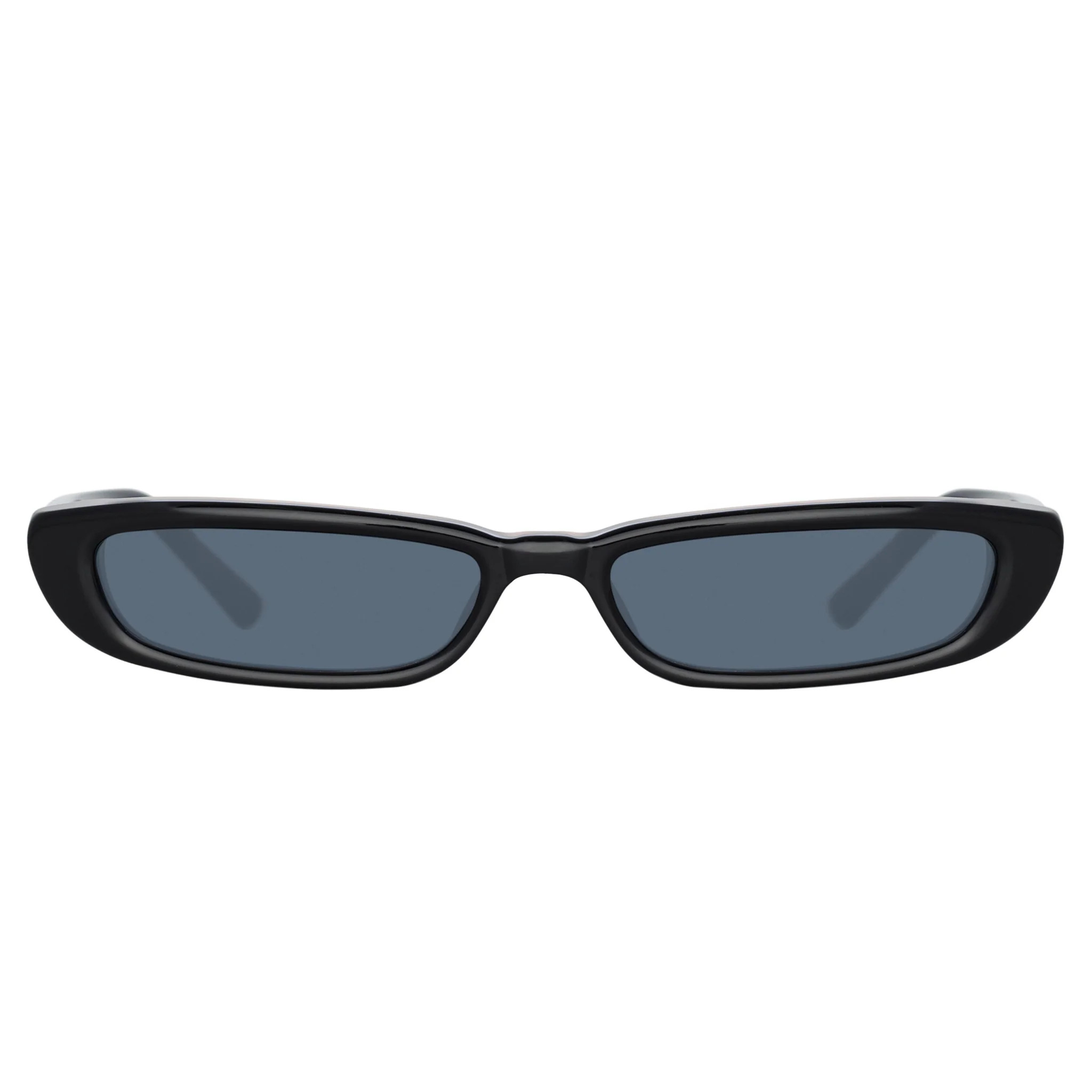 Thea Angular Sunglasses in Black | Linda Farrow