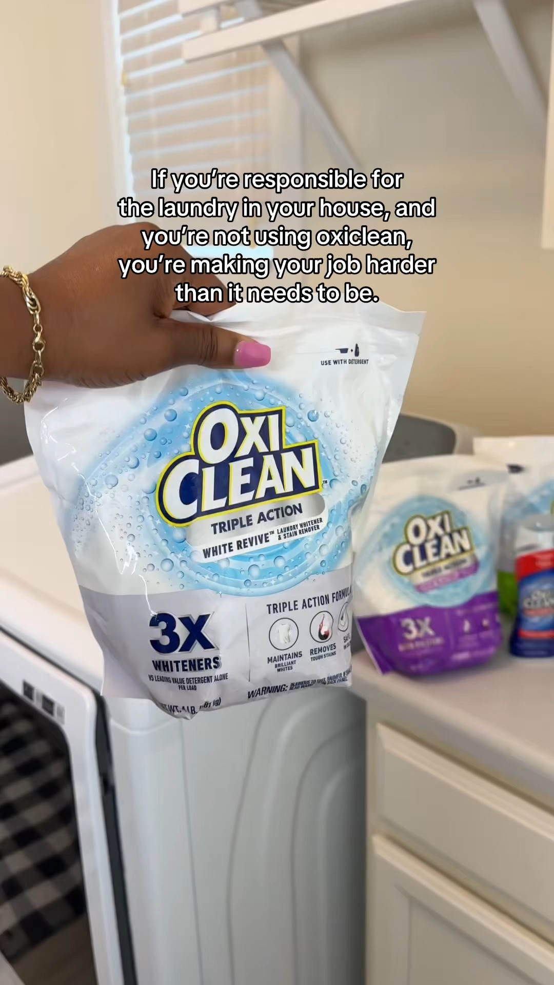 Nobody wants to wash clothes and still see the same stain when they come out. 🧺 Laundry is enough of a chore already. Try this Oxi clean bundle.
