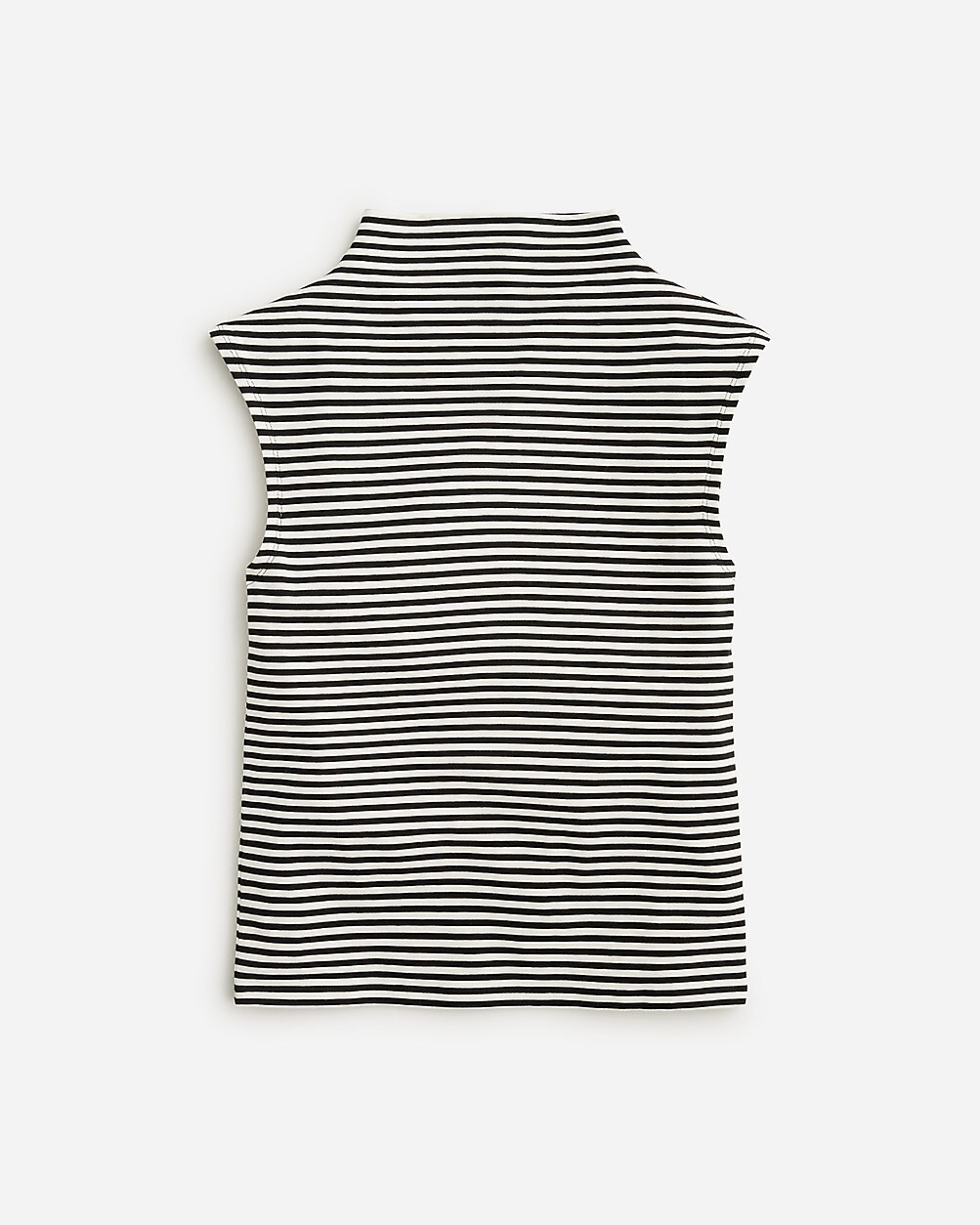 Fitted mockneck tank top in striped stretch cotton blend | J. Crew US
