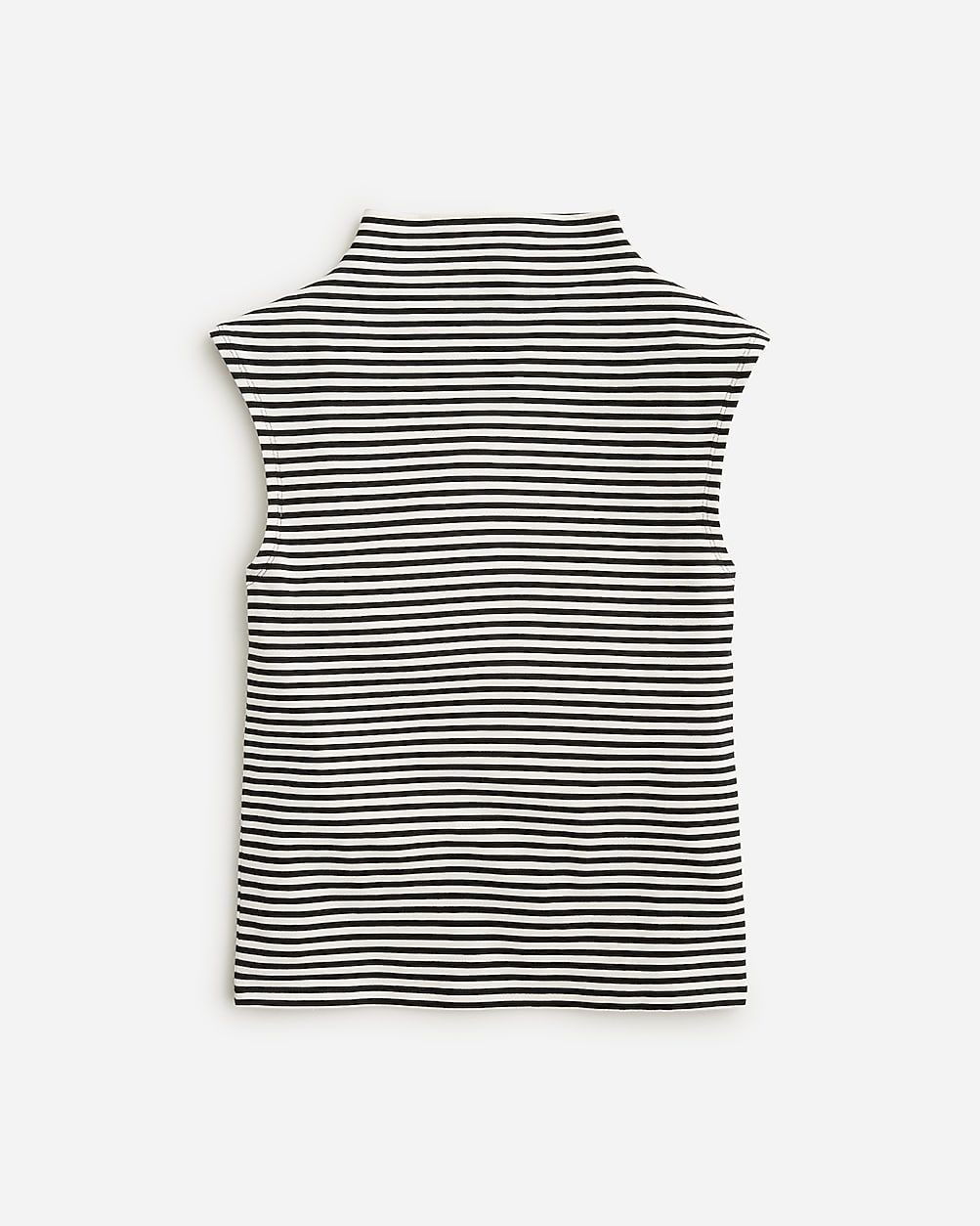 Fitted mockneck tank top in striped stretch cotton blend | J.Crew US