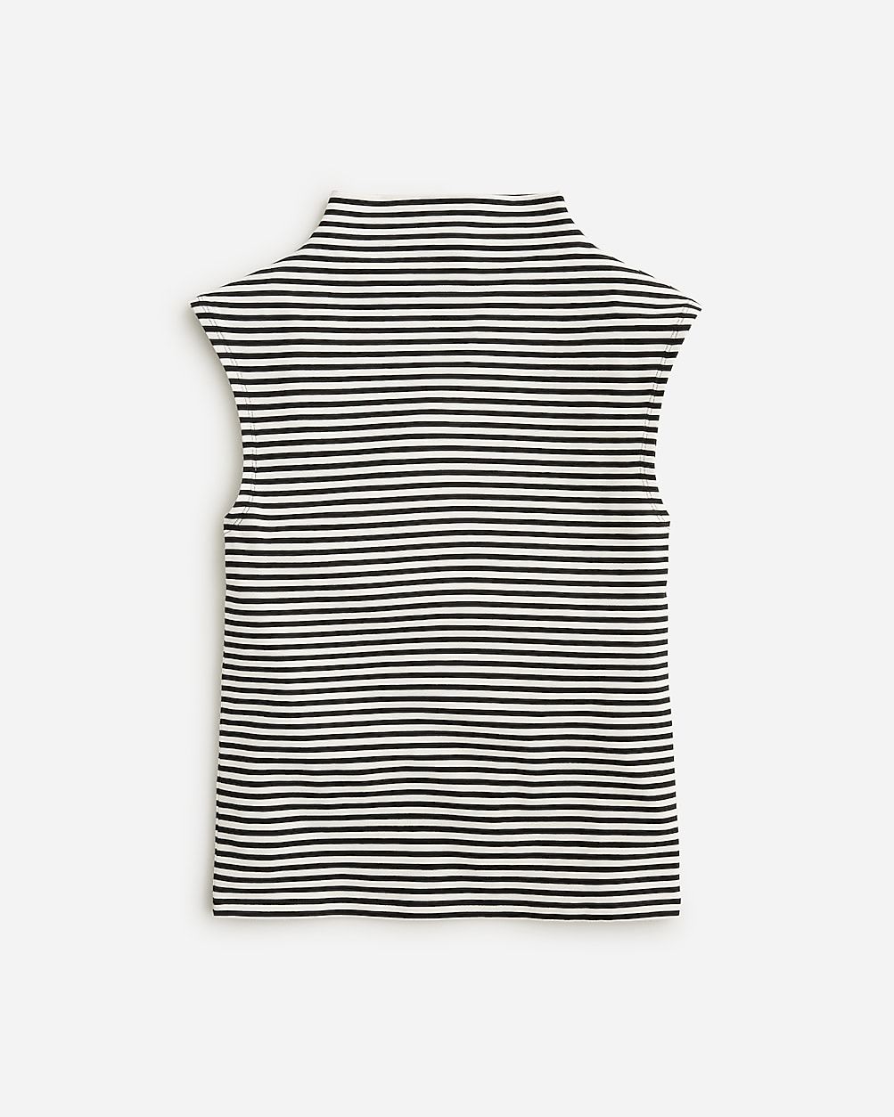 Fitted mockneck tank top in striped stretch cotton blend | J.Crew US