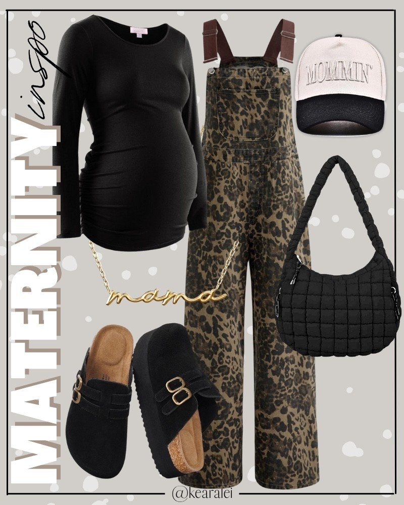 Fall maternity outfit winter pregnancy outfits idea leopard print overalls over the bump (size up for bump) with black long sleeve maternity shirt and project cloud black genuine leather suede platform clogs Birkenstock look for less mommin trucker hat baseball hat cap black quilted puffer crossbody tote bag bum bag purse carryall tote handbag gold mama necklace Amazon fall outfits affordable baby bump style || #maternity #outfits #outfit #cardigan #coatigan #amazon #pinkblush #motherhood #bump #pregnancy #pregnant
.
.
.
baby shower dress, Maternity Dresses, Maternity, over the bump, motherhood maternity, pinkblush, mama shirt sweatshirt pullover, hospital bag, nursery, maternity photos, baby moon, pregnancy, pregnant, maternity leggings, maternity tops, diaper bag, mama necklace, baby boy, baby girl outfits, newborn, mom, 

Amazon fashion, teacher outfits, business casual, casual outfits, neutrals, street style, Midi skirt, Maxi Dress, Swimsuit, Bikini, Travel, skinny Jeans, Puffer Jackets, Concert Outfits, Cocktail Dresses, Sweater dress, Sweaters, cardigans Fleece Pullovers, hoodies, button-downs, Oversized Sweatshirts, Jeans, High Waisted Leggings, dresses, joggers, fall Fashion, winter fashion, leather jacket, Sherpa jackets, Deals, shacket, Plaid Shirt Jackets, apple watch bands, lounge set, Date Night Outfits, Vacation outfits, Mom jeans, shorts, sunglasses, Disney outfits, Romper, jumpsuit, Airport outfits, biker shorts, Weekender bag, plus size fashion, Stanley cup tumbler, Target, Abercrombie and fitch, Amazon, Shein, Nordstrom, H&M, forever 21, forever21, Walmart, asos, Nordstrom rack, Nike, adidas, Vans, Quay, Tarte, Sephora, lululemon, free people, j crew jcrew factory, old navy


#LTKBump #LTKootd #LTKBaby