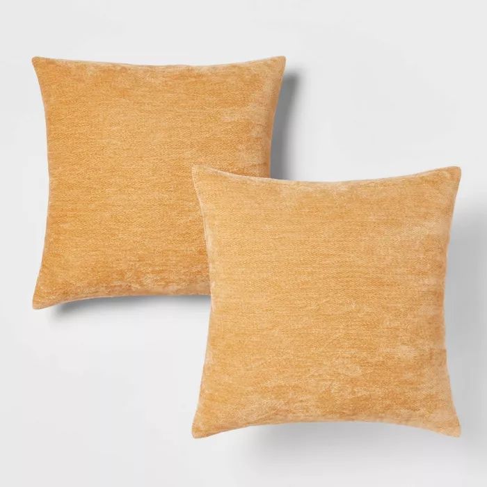 2pk Chenille Square Throw Pillows - Threshold™ | Target