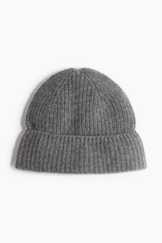 H & M - Rib-knit cashmere hat - Grey | H&M (UK, MY, IN, SG, PH, TW, HK)