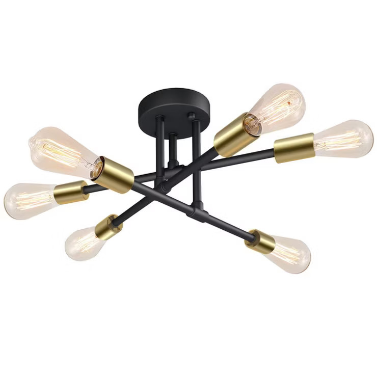 Defong 6-Lights Sputnik Semi Flush Mount Ceiling Light Fixture | Target