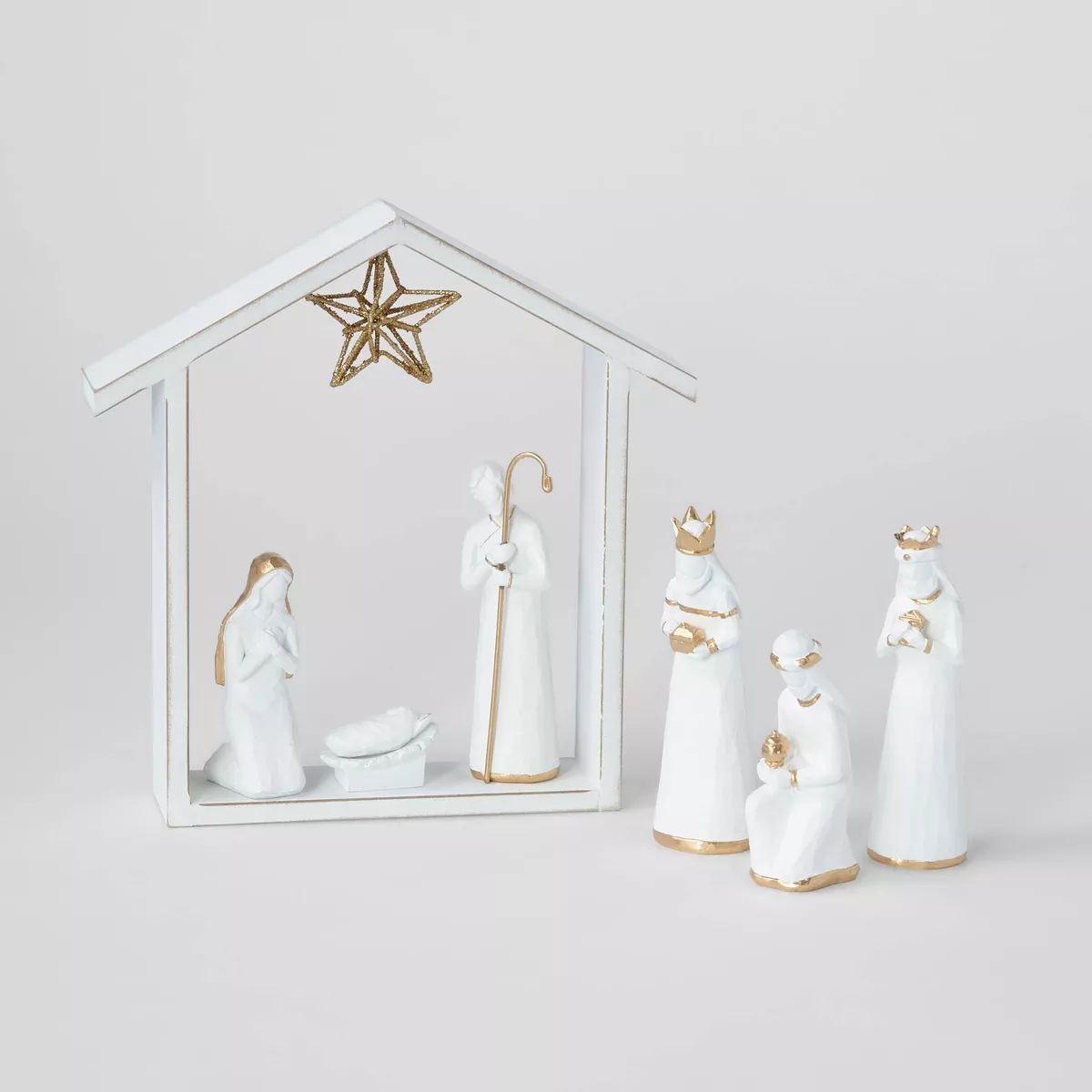 7pc Decorative Christmas Nativity Set White - Wondershop™ | Target