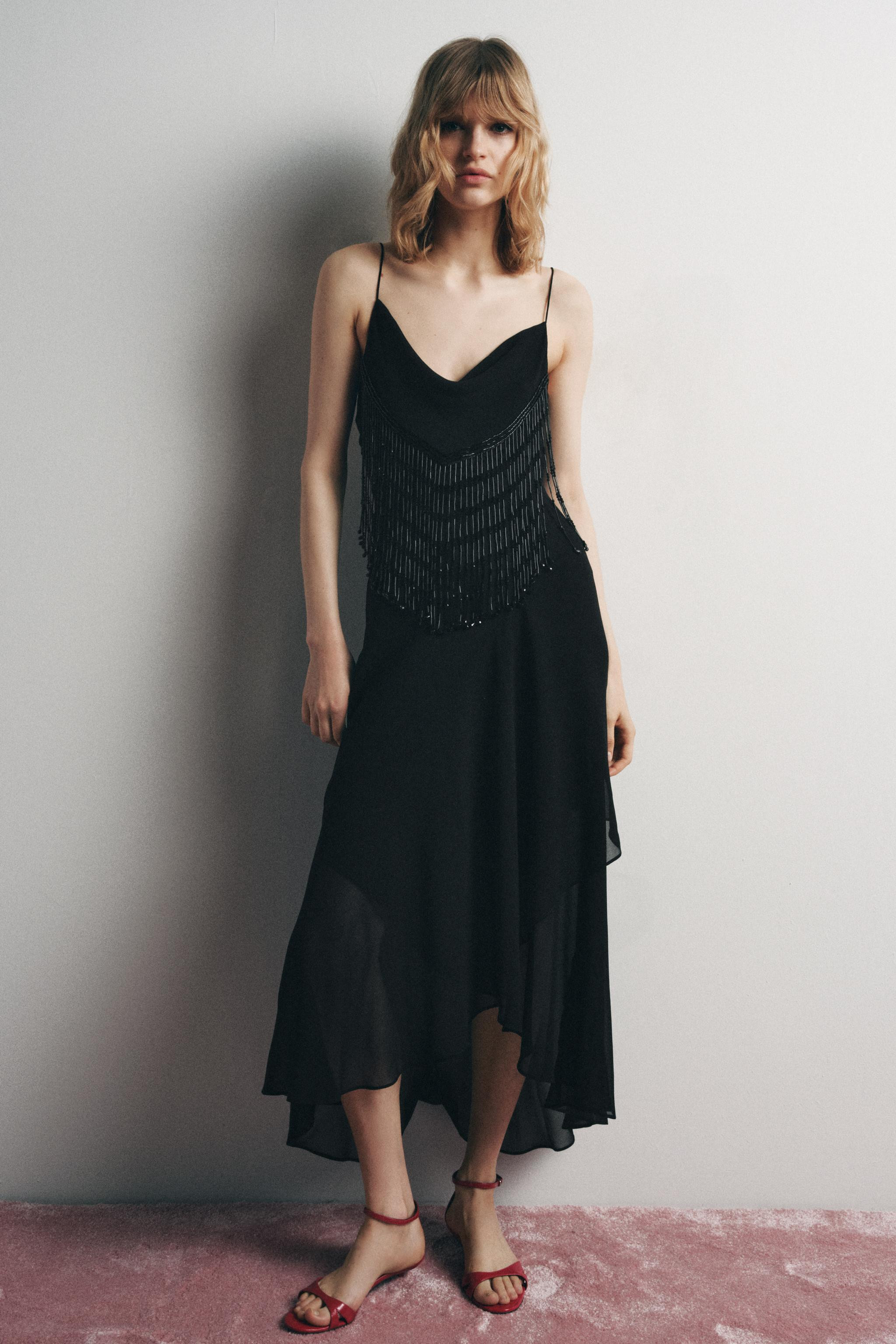 LIMITED EDITION BEADED MIDI DRESS | Zara UK