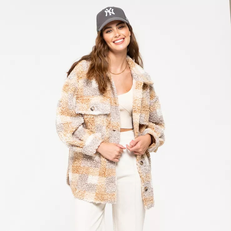 August Sky Women's Faux Shearling Jacket | Target