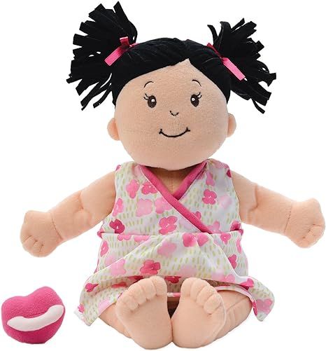 Manhattan Toy Baby Stella Black Hair Soft First Baby Doll, 15-Inch | Amazon (US)