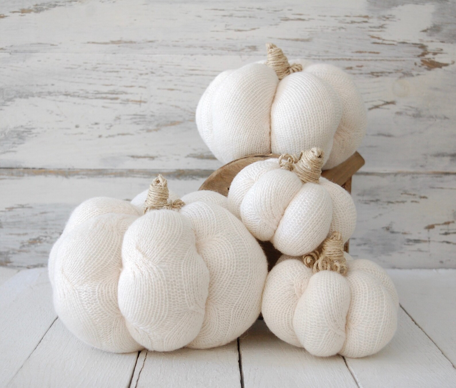 White sweater pumpkins fabric pumpkins fall decor autumn | Etsy | Etsy (US)